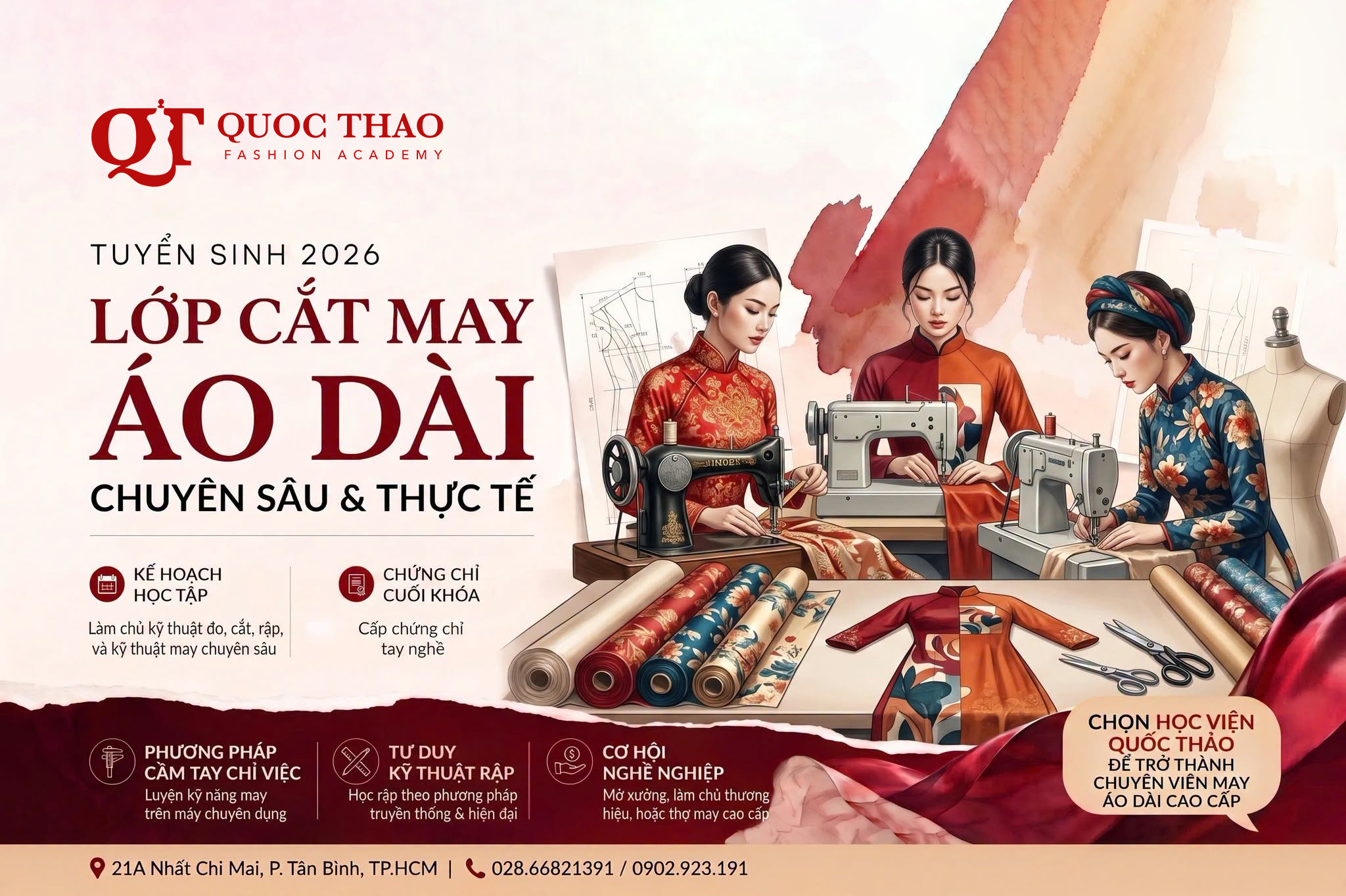 TỰ TAY THIẾT KẾ ÁO DÀI "ĐO NI ĐÓNG GIÀY" – CHUẨN DÁNG, ĐẸP SANG!